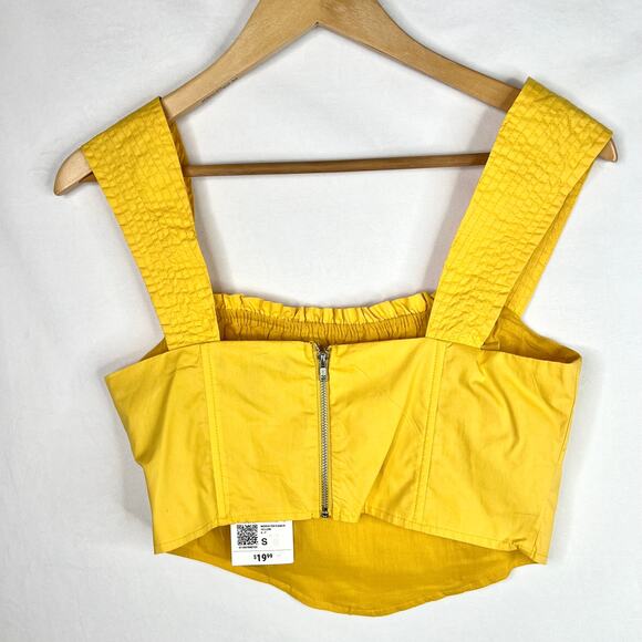 NWT Forever 21 Yellow Corset Tank Top Small - Picture 2 of 5
